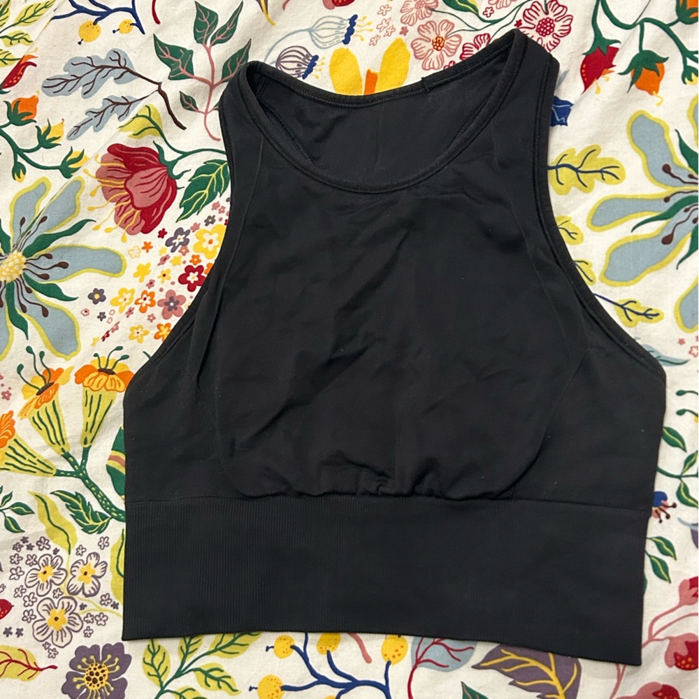 Lululemon High Neck Black Sports Bra (4)